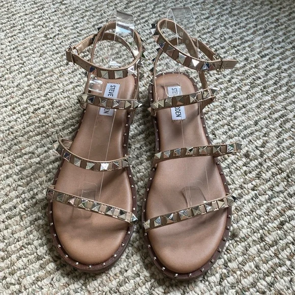 Steve Madden Travel tan sandals women’s size 8 - Picture 2 of 10